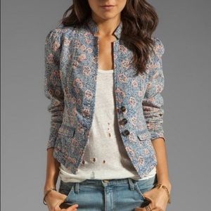 Free people printed blazer size 2